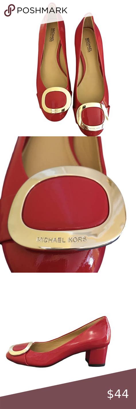 Michael Michael Kors Women's Pauline Mid Pump Red Patent 